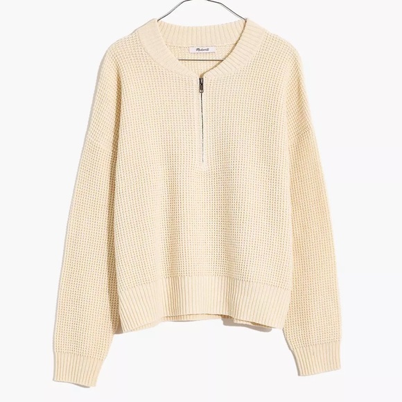 Madewell Waffle Enfield Half-zipper Sweater - Picture 4 of 8